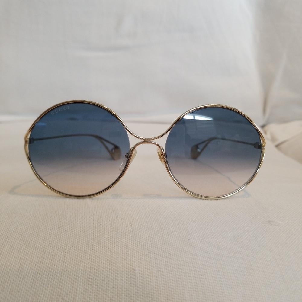 Gucci Sensual Romantic GG 0253S Sunglasses Gold - Picture 2 of 7